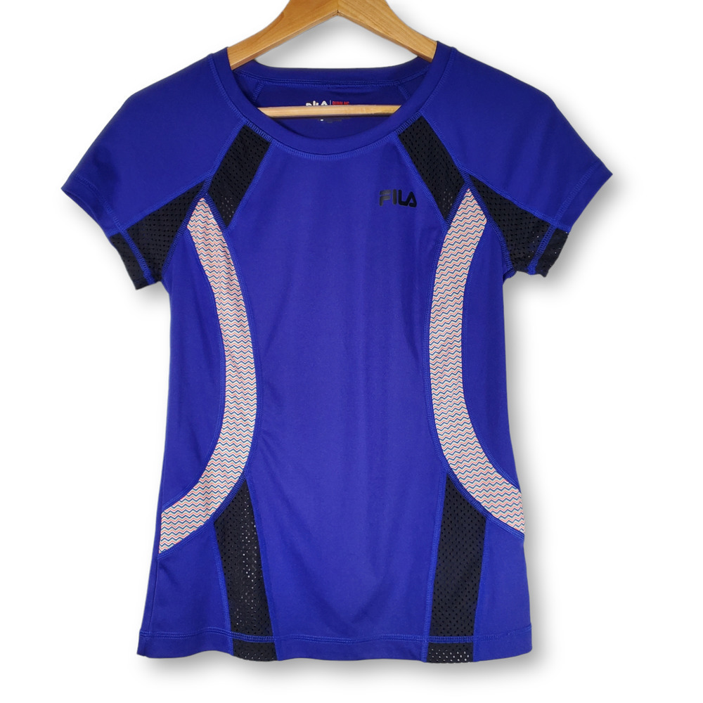 Fila Sport Running Short Sleeve T-shirt Blue Size XS